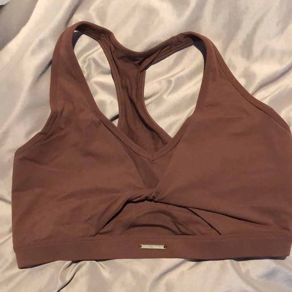 Whitney Simmons x Gymshark brown sports bra
